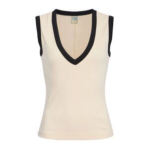 Exclusive Riviera Dewi Cotton Tank Top off-white
